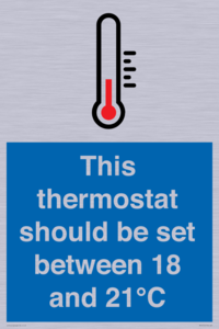 This thermostat should be set between 18 and 21°C